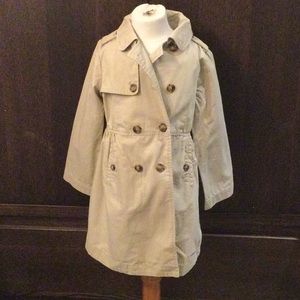 Khaki Ruched Trench Coat by babyGap